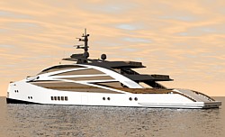 Luxus-Hybridyacht Sabdes 50M Grafik