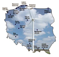 Windparks in Polen im Jahr 2003