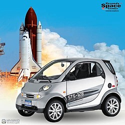 Wal-Mart Plakat mit Smart und Spaceshuttle