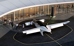 Lilium-Jet am Flughafen (Grafik