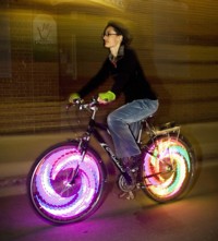 Farbige Fahrradspeichen-LEDs von MonkeyLectric