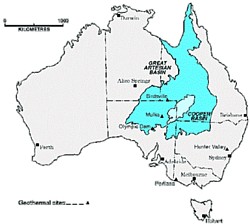 Geothermievorkommen in Australien