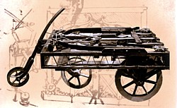 Aufziehwagen von Da Vinci Nachbau