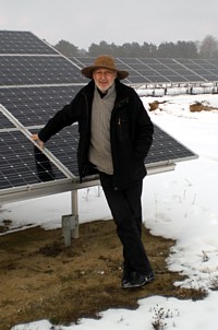 Der Autor im Solarpark FinowTower I