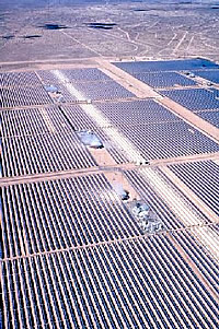 Rinnen-Solarkraftwerk in der Mojave-Wüste