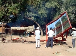 Solar-Krematorium Versuch