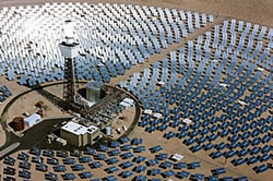 Solar One Turmkraftwerk in der Mojave-Wüste