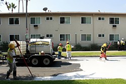 Straßenbeschichtung in L.A.