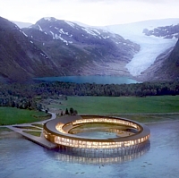 Gletscherhotel Svart Grafik