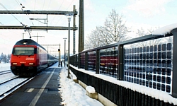 Solare Lärmschutzwand Münsingen