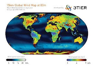 Das Windaufkommen weltweit 