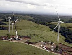 Valle Central Windfarm im Bau