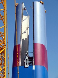 ATS-Hybridturm im Bau