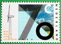 Windpark Sexbierum Briefmarke