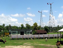 Wind/Solarfarm auf Sagar