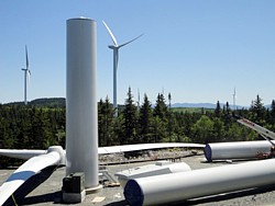 Rivière-du-Moulin Windfarm im Bau