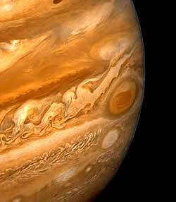 Der große, rote Fleck auf Jupiter, ein riesiger Wirbelwind